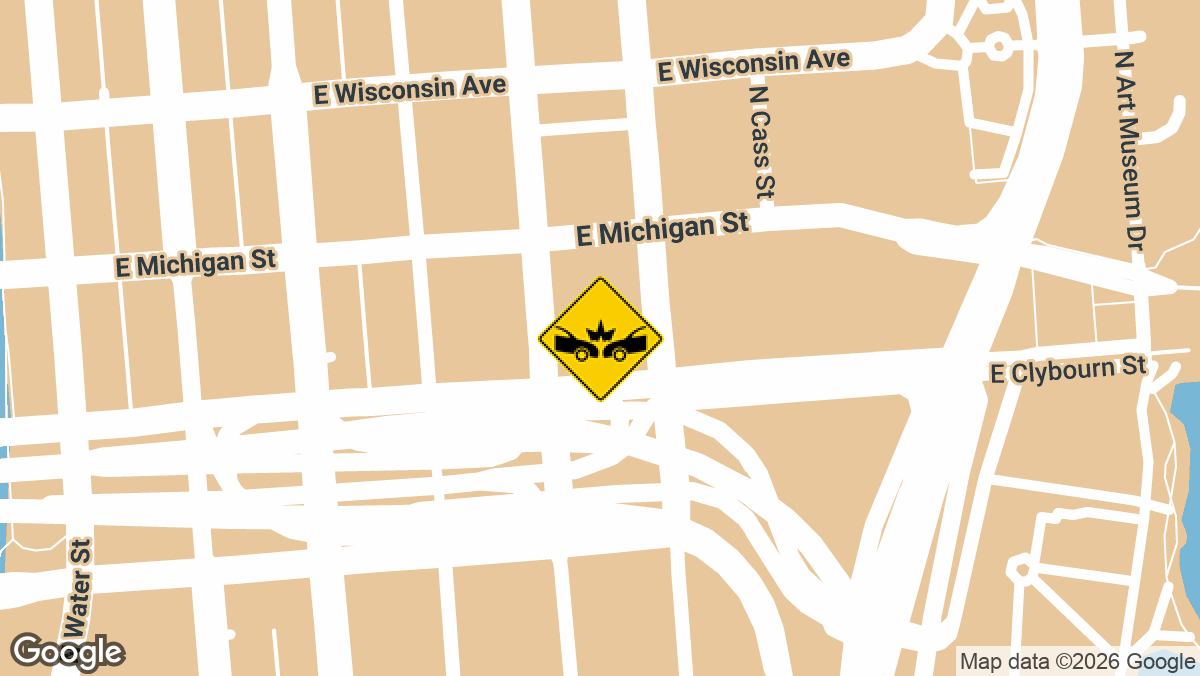 A four-vehicle rollover crash with possible injuries was reported Wednesday, September 9, on westbound I-794 at the Lake Interchange in Milwaukee County.
