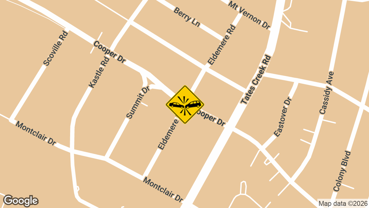 An injury wreck blocked at least one lane on Cooper Drive near Eldemere Road Saturday, September 5, according to a local traffic report.