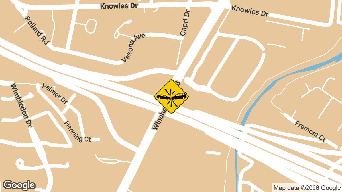 southbound State Route 85 near the Winchester Boulevard off-ramp