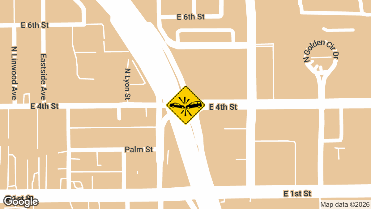 A hit-and-run crash involving injuries was reported Tuesday, September 1, on southbound Interstate 5 at the 4th Street off-ramp in Santa Ana, Orange County.